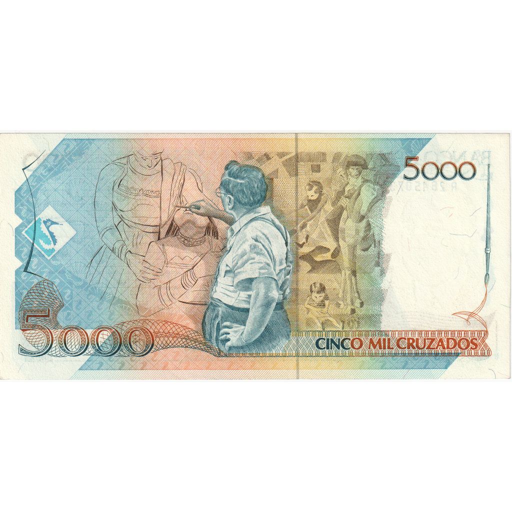 Brazília,
5 Cruzeiros Novos za 5 000 Cruzeiros,
PE (40-45)