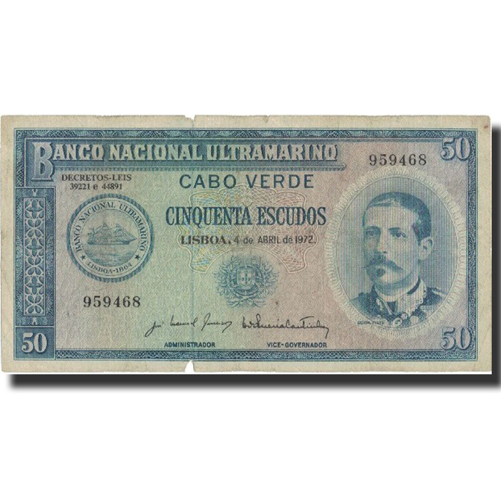 bankovka,
Kapverdy,
50 escudo